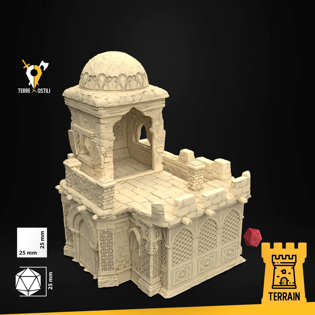 Scenico Casa mercante deserto sabbia edificio fantasy scenico per dungeons and dragons dnd