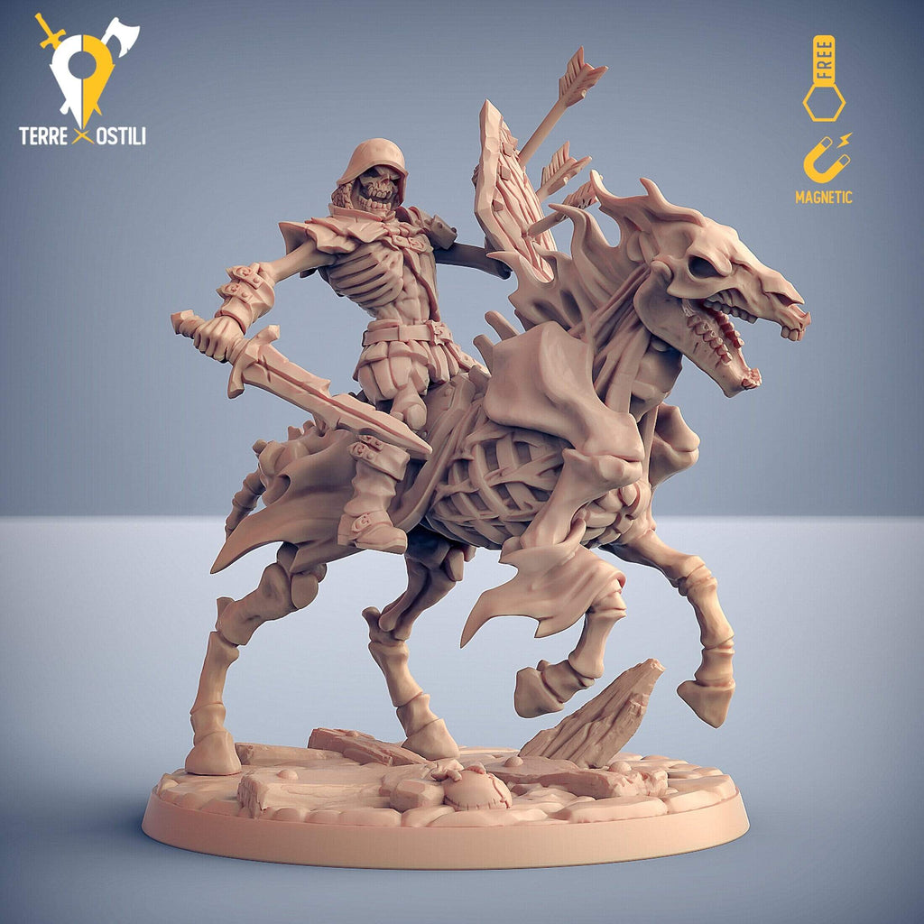 Miniatura Cavaliere cavalleria non morto scheletro guerriero miniatura per dungeons and dragons dnd