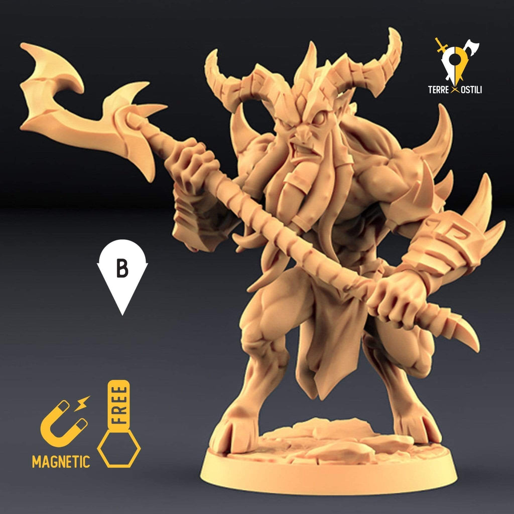 Miniatura Demone guardiano guerriero predatore immondo miniatura 3D per dungeons and dragons dnd