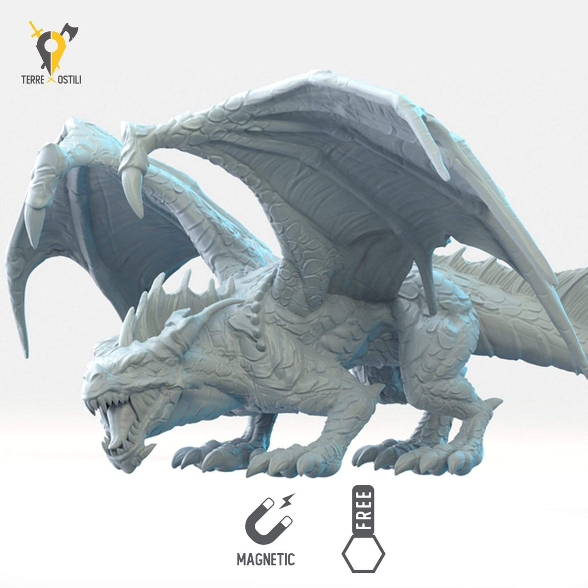 Statua Da Giardino Drago In Miniatura, Collezione Top Land Trading. Perfetta Per Decorare Il Tuo Verde Con Un Tocco Fantasy!