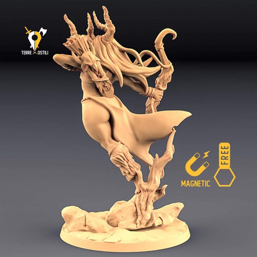 Miniatura Elfa foreste ranger artemide umanoide miniatura 3D per dungeons and dragons dnd