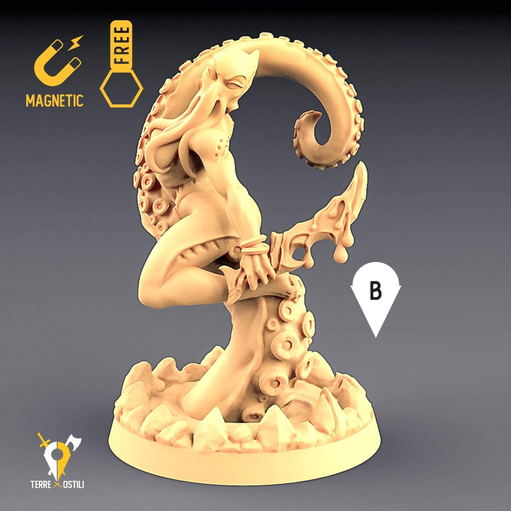 Miniatura Illithid mind flayer pinup umanoide miniatura 3D per dungeons and dragons dnd