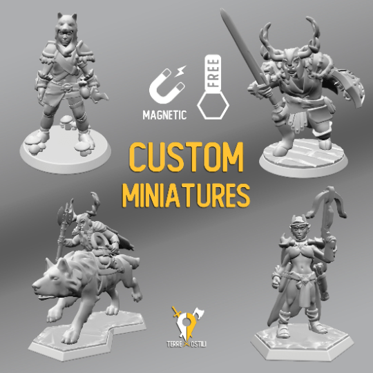 Miniatura-Custom Stampa personalizzata di Miniatura da file 3D personaggio personalizzato per giochi da tavolo e di ruolo per dungeons and dragons dnd