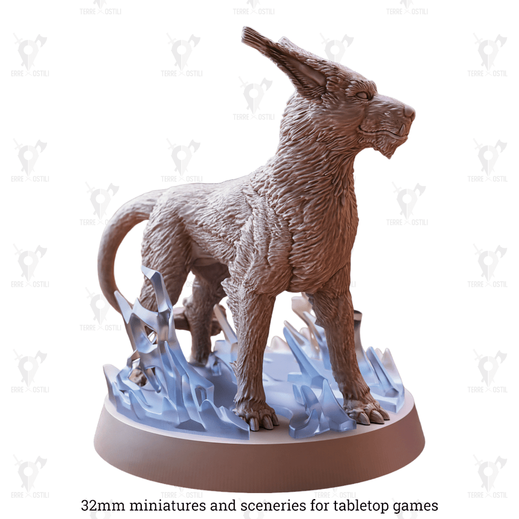 Miniatura Blink cane intermittente etereo mastino bestia | miniatura 3D resina | Terre Ostili (copia) per dungeons and dragons dnd