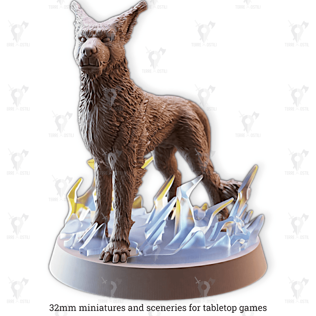 Miniatura Blink cane intermittente etereo mastino bestia | miniatura 3D resina | Terre Ostili (copia) per dungeons and dragons dnd