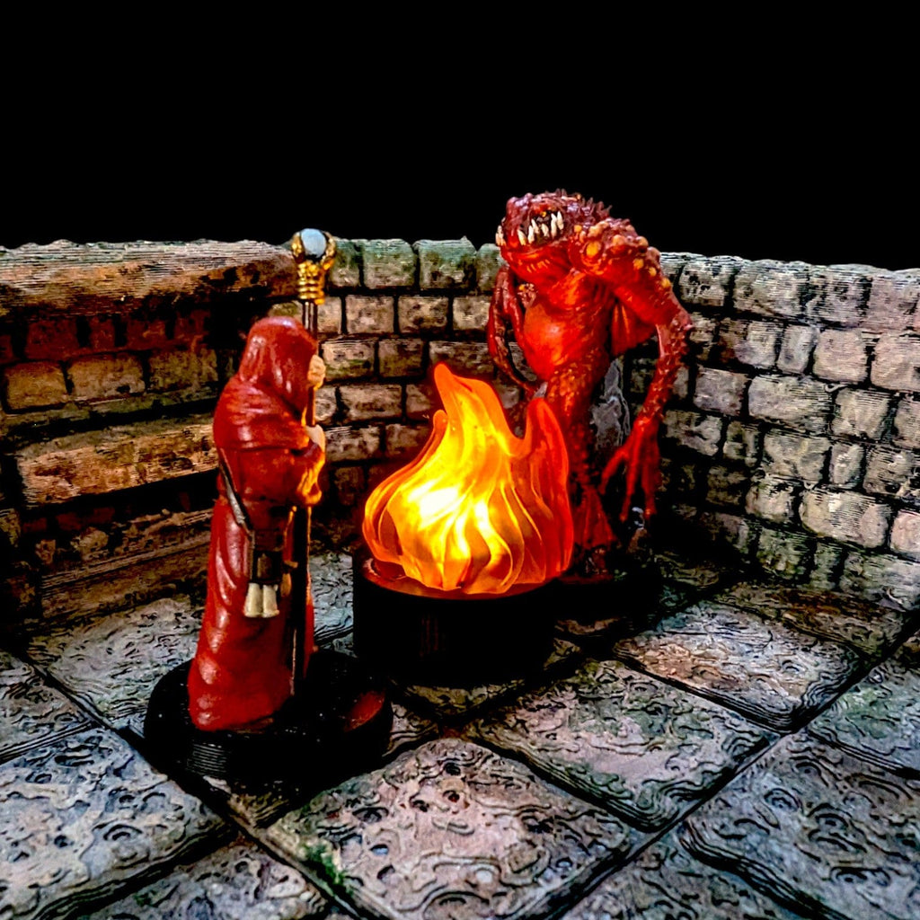 Accessorio Braciere Pozzo LED fuoco effetto fiamma tremolante | Marker fuoco per Dungeons and Dragons per dungeons and dragons dnd