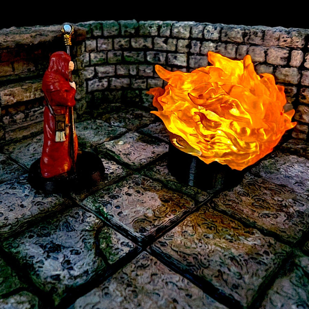 Accessorio Braciere Pozzo LED fuoco effetto fiamma tremolante | Marker fuoco per Dungeons and Dragons per dungeons and dragons dnd