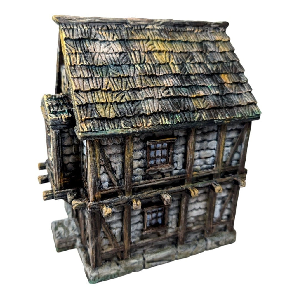 Scenico Casa contadino di legno e pietra città edificio fantasy scenico per dungeons and dragons dnd
