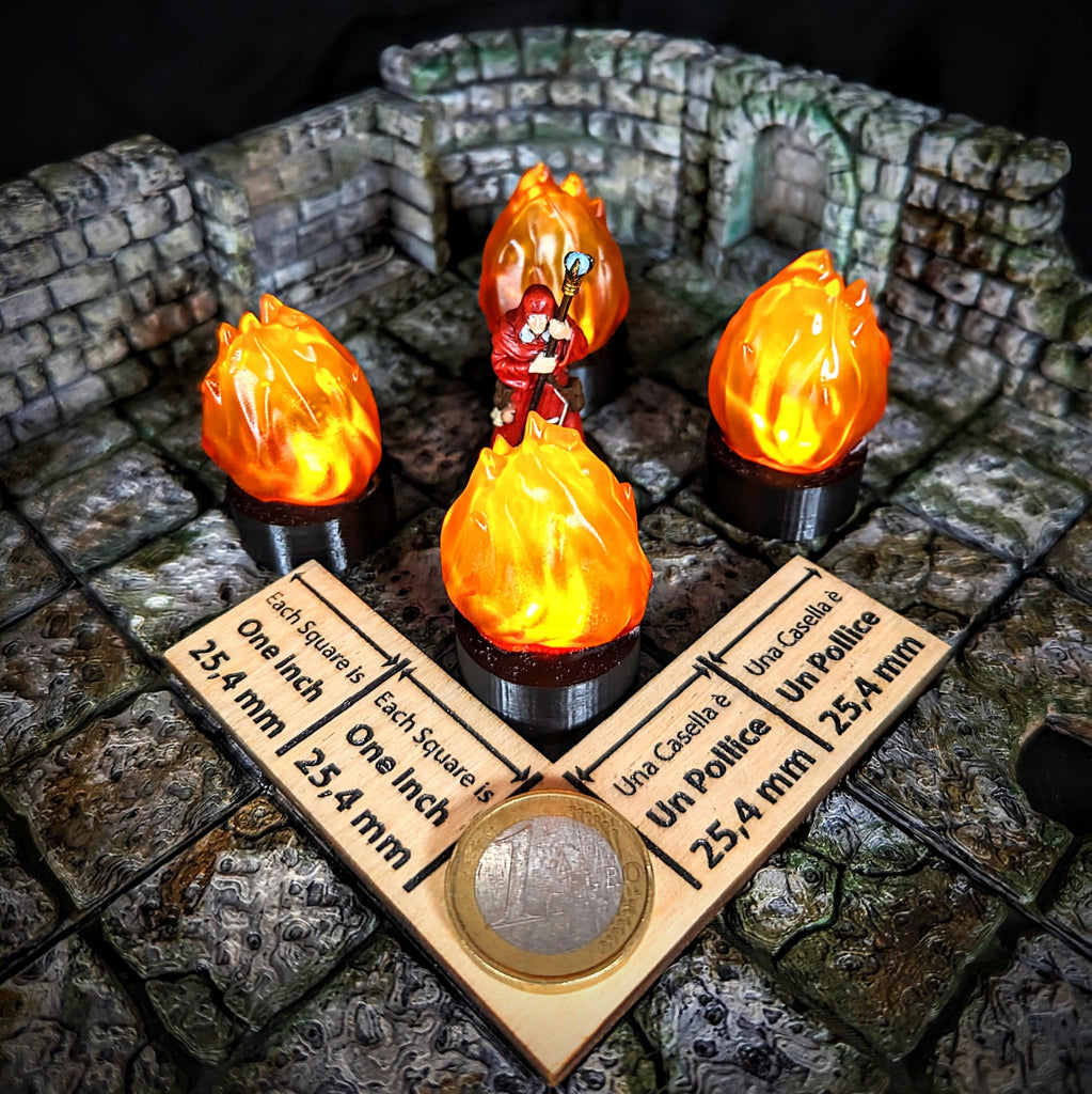 Accessorio Fuoco LED effetto fiamma tremolante | Marker fuoco per Dungeons and Dragons per dungeons and dragons dnd