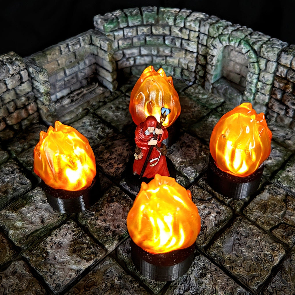 Accessorio Fuoco LED effetto fiamma tremolante | Marker fuoco per Dungeons and Dragons per dungeons and dragons dnd