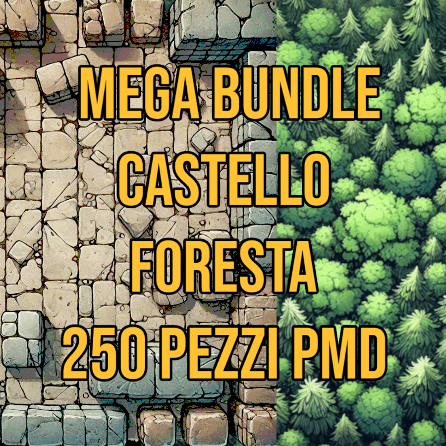 Scenico Mega Bundle Castello | Rovina | Foresta -  bundle set dungeon Modulare 250 pezzi - DB - PMD per dungeons and dragons dnd