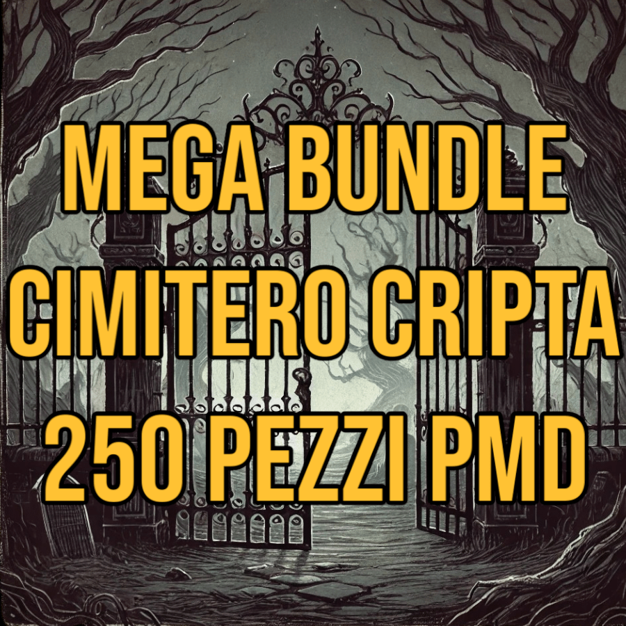 Scenico Mega Bundle Cimitero | Cripta | Foresta Spettrale - bundle set dungeon Modulare 250 pezzi - DB - PMD per dungeons and dragons dnd