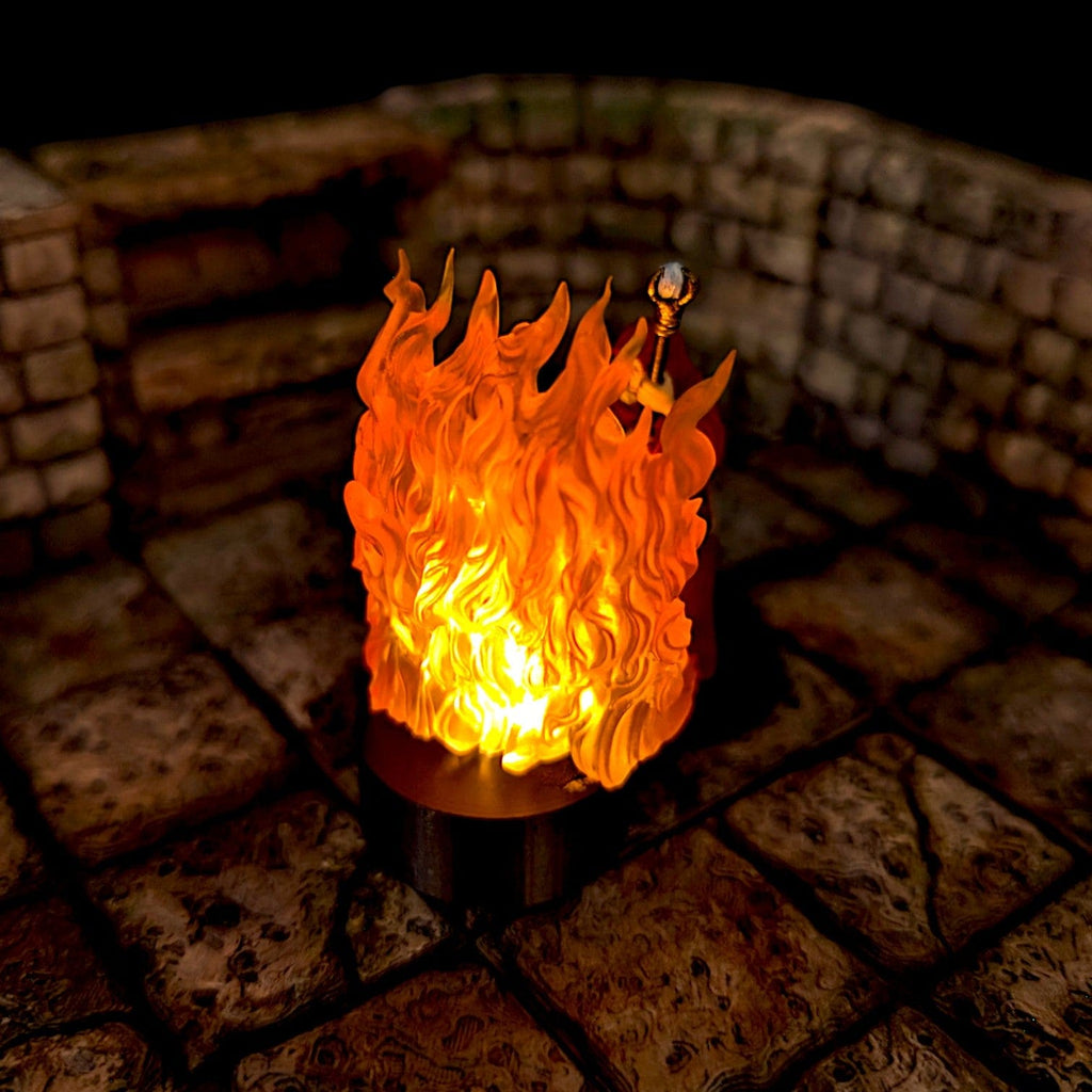 Accessorio Muro di fuoco LED scudo di fuoco effetto fiamma tremolante | Marker fuoco per Dungeons and Dragons per dungeons and dragons dnd