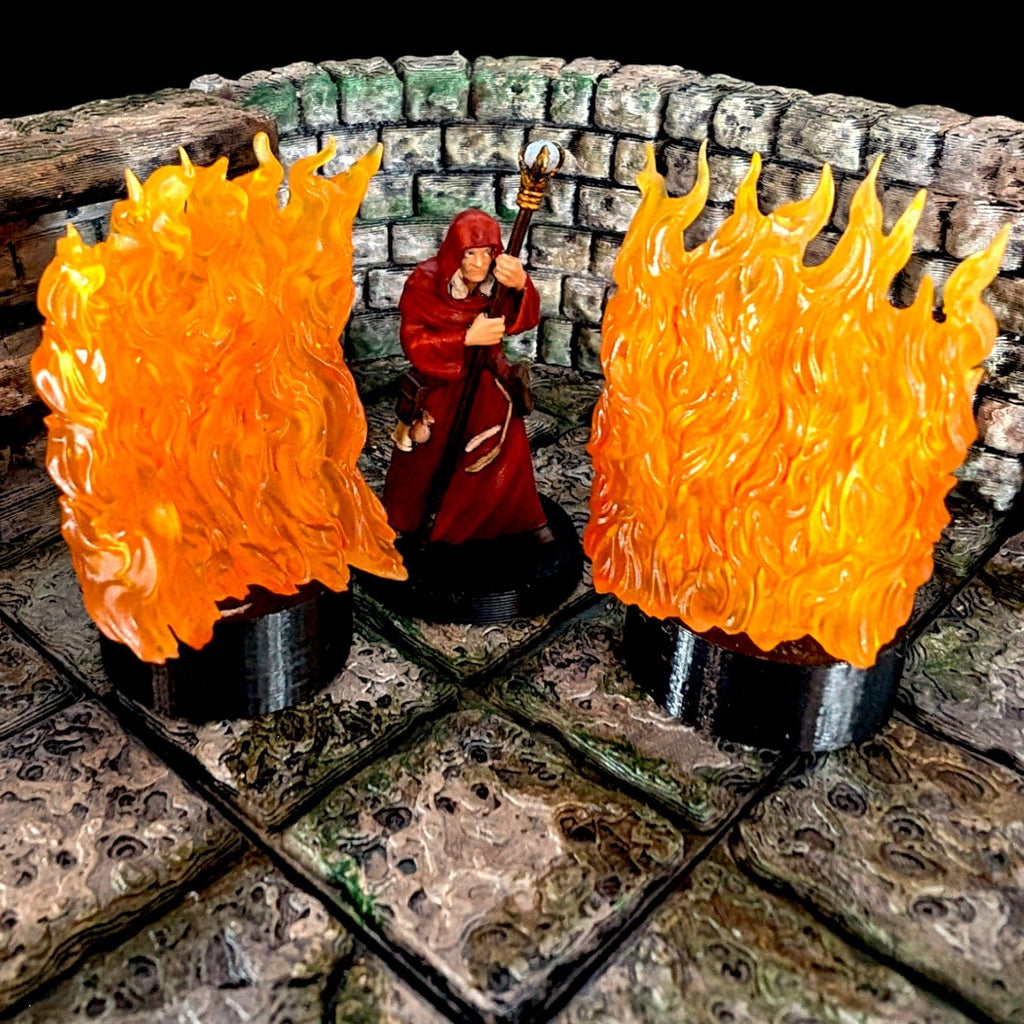 Accessorio Muro di fuoco LED scudo di fuoco effetto fiamma tremolante | Marker fuoco per Dungeons and Dragons per dungeons and dragons dnd