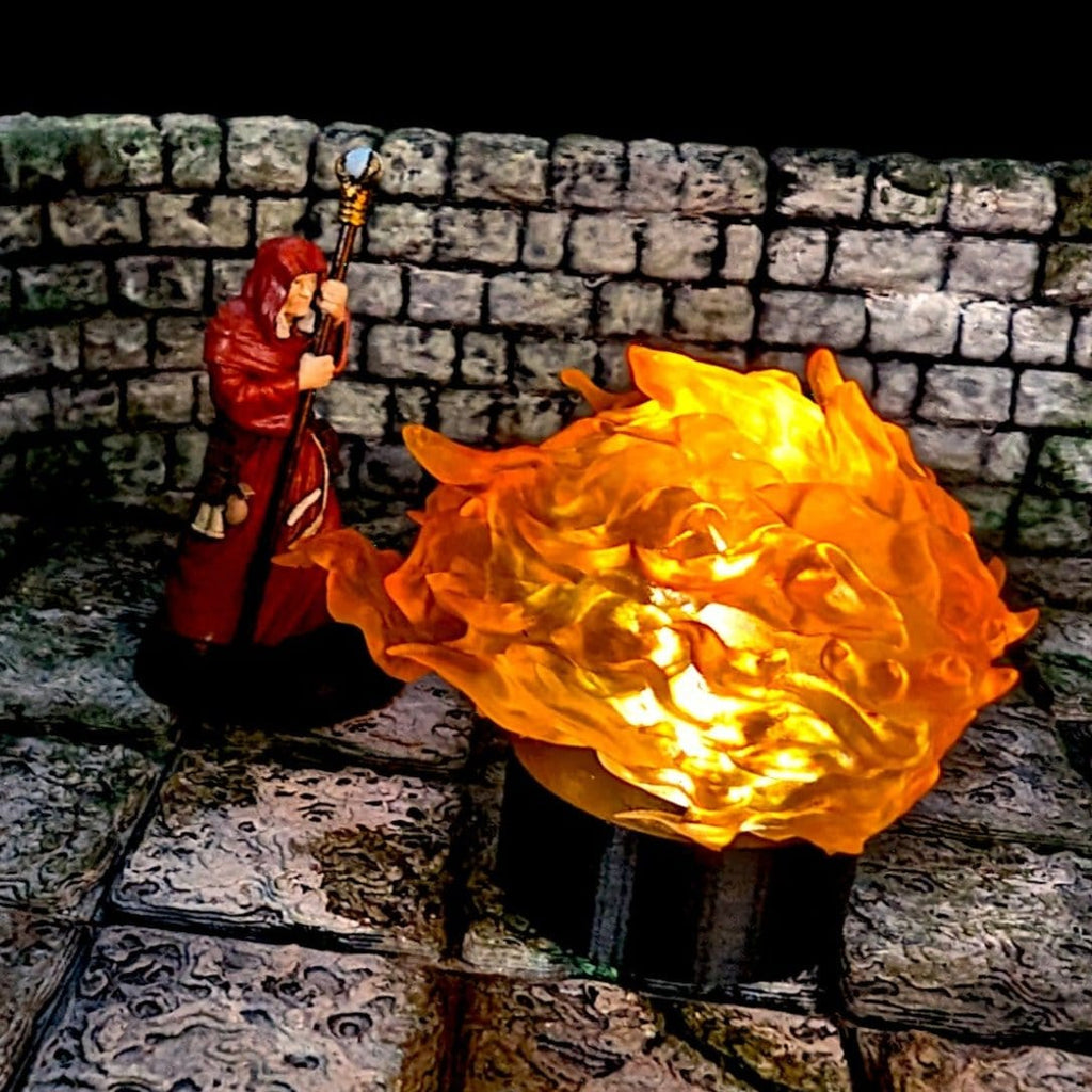 Accessorio Palla di fuoco LED fuoco effetto fiamma tremolante | Marker fuoco per Dungeons and Dragons per dungeons and dragons dnd