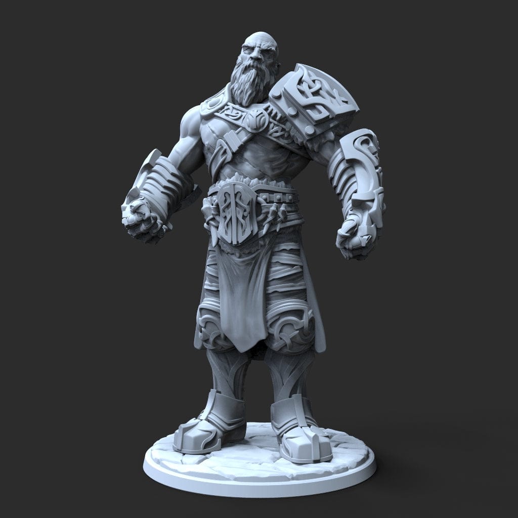 Miniatura Ryut goliath barbaro lottatore guerriero monaco | miniatura 3D resina | Terre Ostili per dungeons and dragons dnd