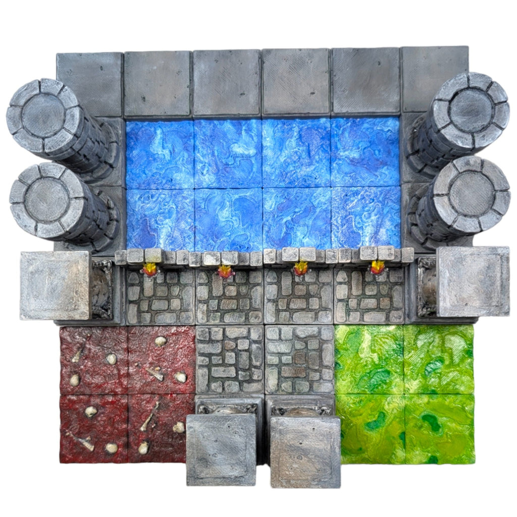 Scenico Stanza dungeon 3 - fonte arcana elementale - bundle set dungeon Modulare 36 pezzi - DB - PMD per dungeons and dragons dnd