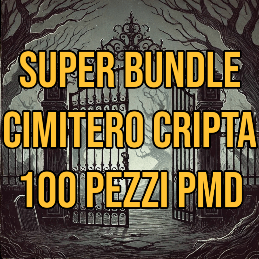 Scenico Super Bundle Cimitero | Cripta | Foresta Spettrale - bundle set dungeon Modulare 100 pezzi - DB - PMD per dungeons and dragons dnd