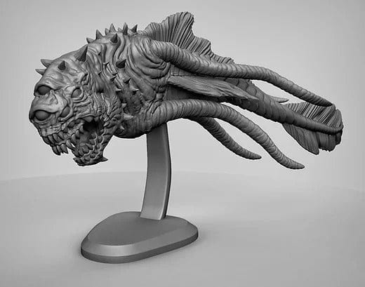 Miniatura Aboleth pesce senziente psionico creatura marina mostruosa miniatura 3D resina per dungeons and dragons dnd