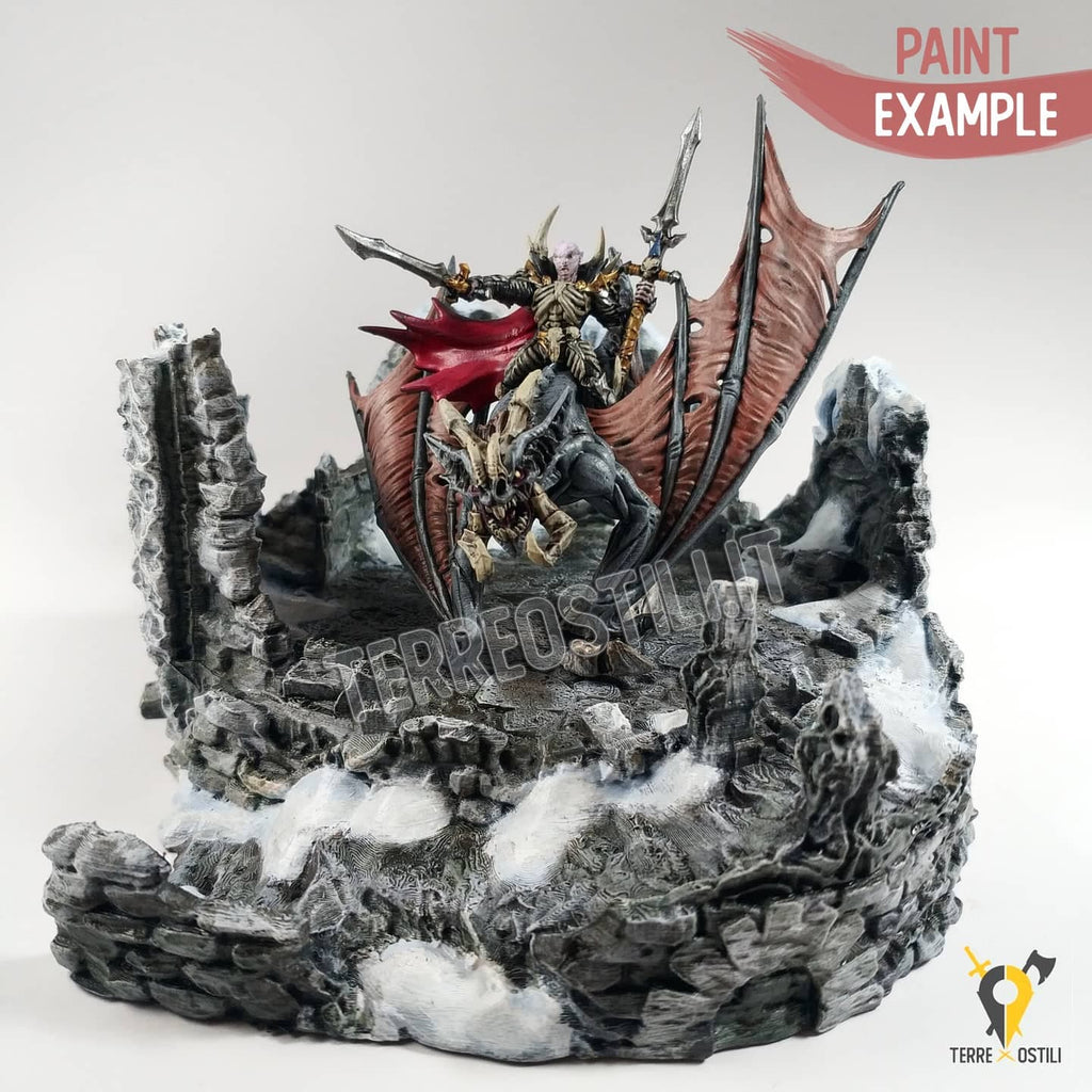 Miniatura Akhnaak lich necromante oscuro warlock | miniatura 3D resina | Terre Ostili per dungeons and dragons dnd