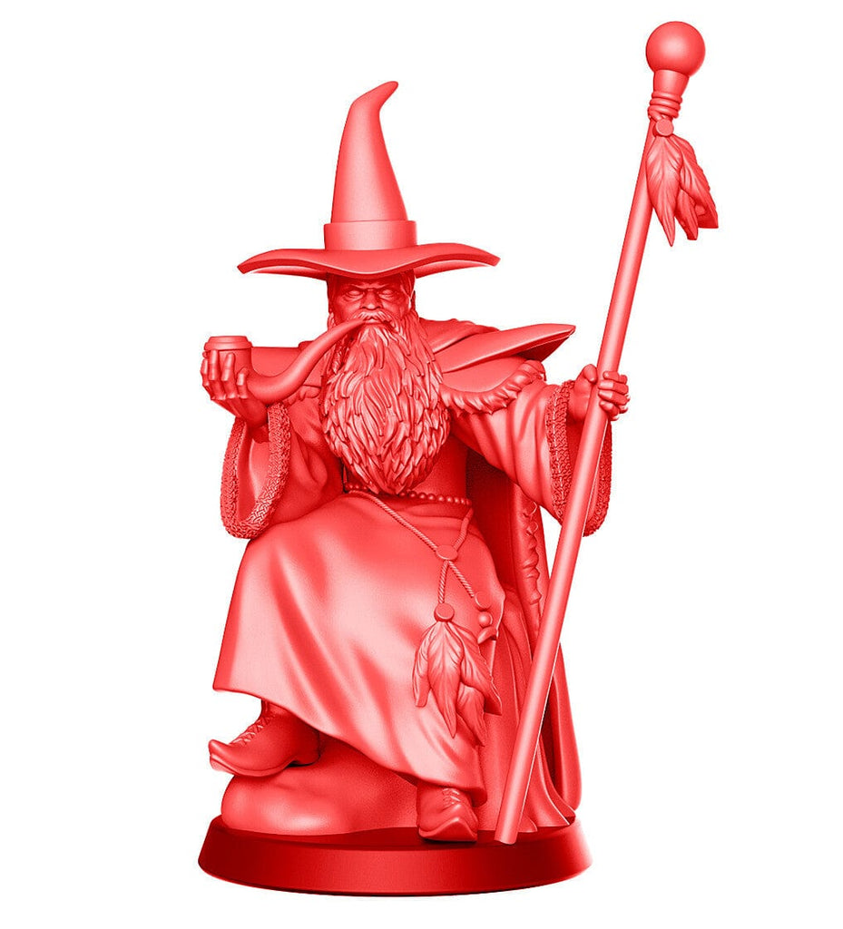 Miniatura Anziano umano mago rosso stregone miniatura 3D resina per dungeons and dragons dnd