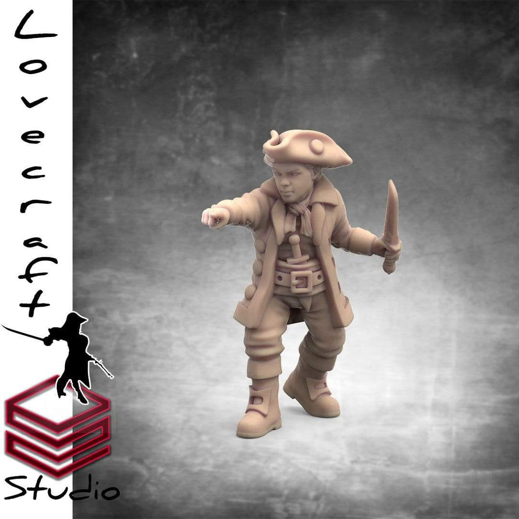 Miniatura Boy umano mozzo duellante popolano pirata miniatura 3D resina per dungeons and dragons dnd