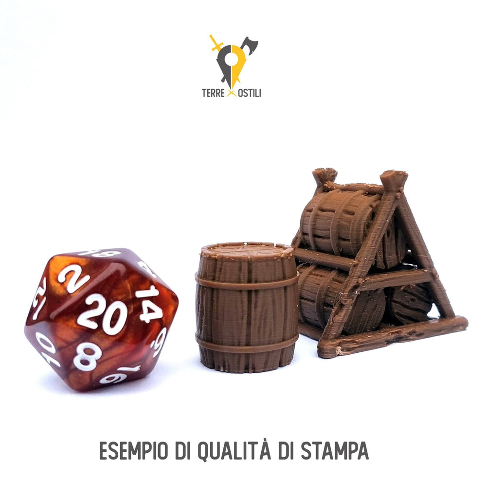 Scenico Cassa legno - scatola - Set 2x - Dungeons and dragons scenici elementi per dungeons and dragons dnd