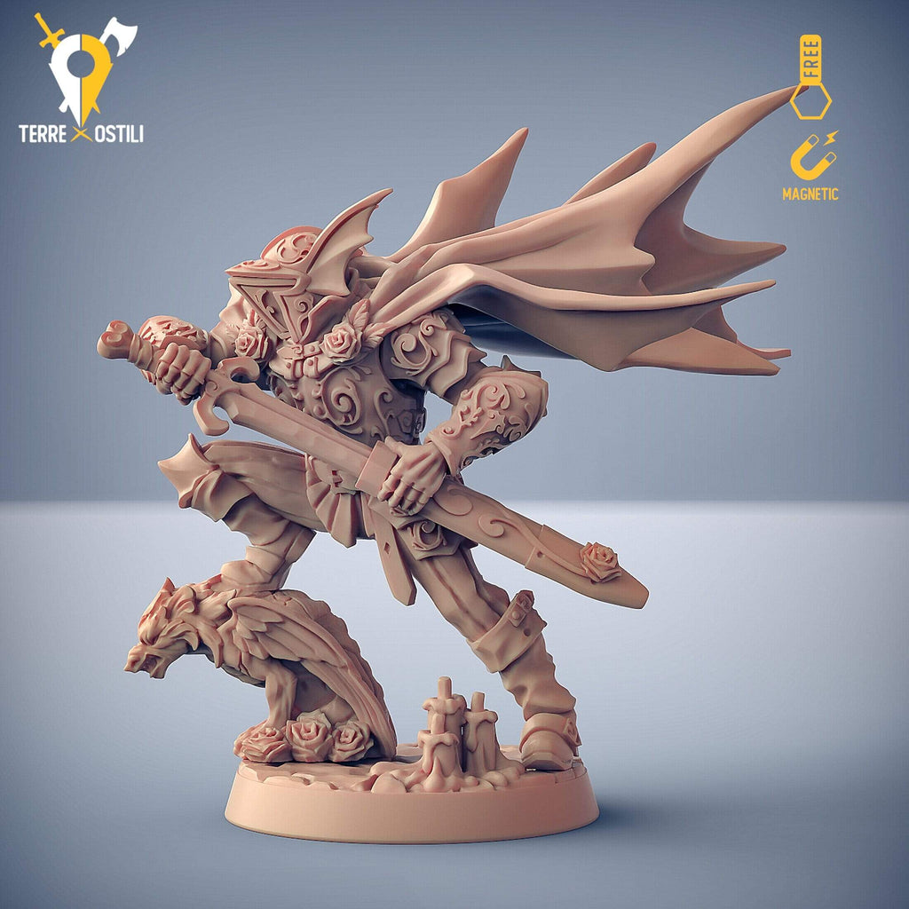 Miniatura Cavaliere della morte orrore corazzato campione miniatura per dungeons and dragons dnd