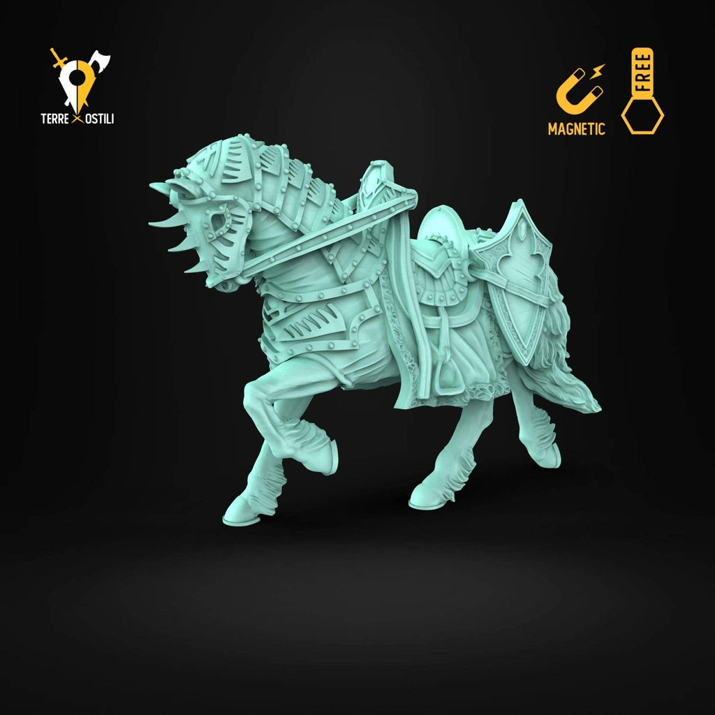 Miniatura Cavallo da guerra miniatura compagno animale famiglio per dungeons and dragons dnd