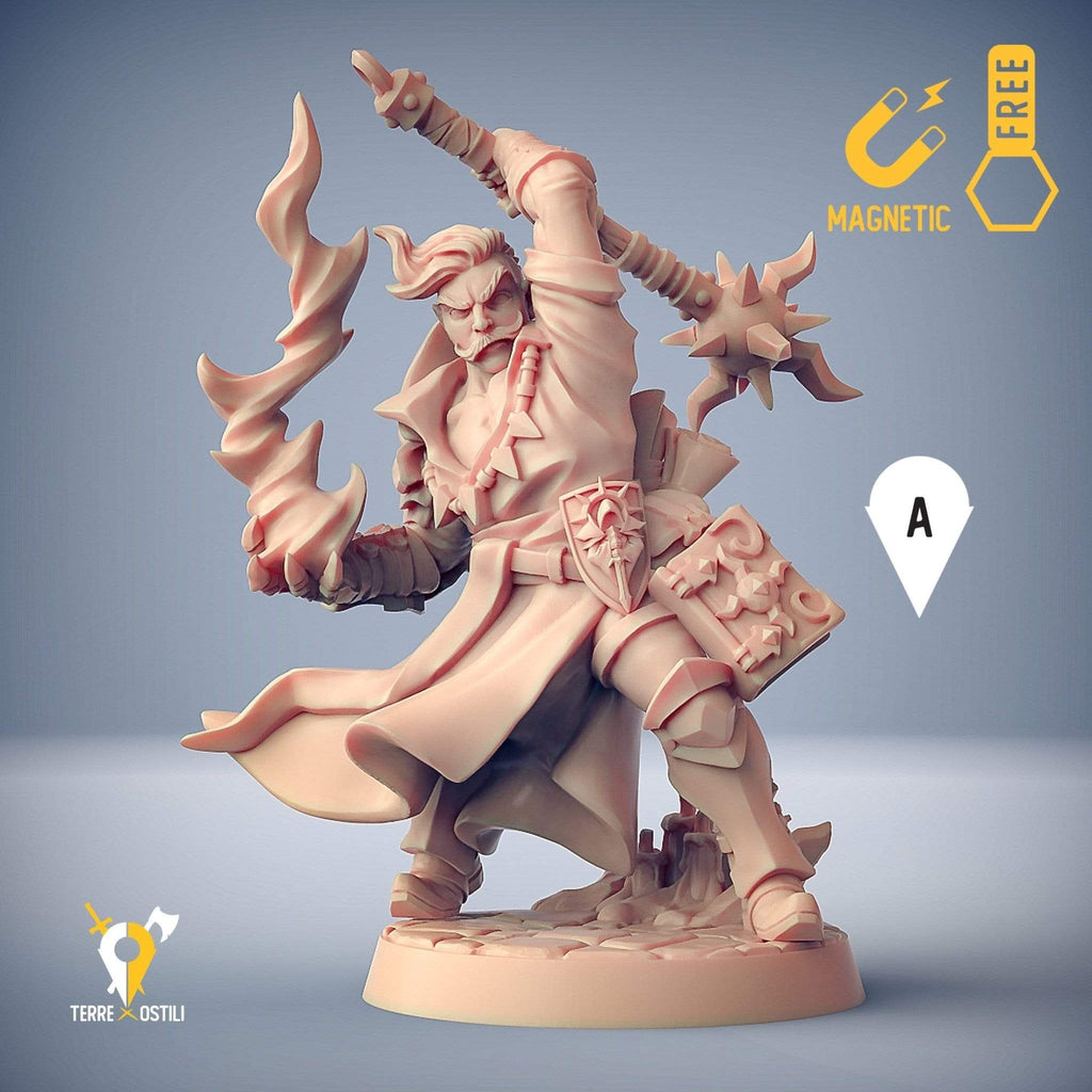 Miniatura Chierico umano warlock inquisitore miniatura per dungeons and dragons dnd