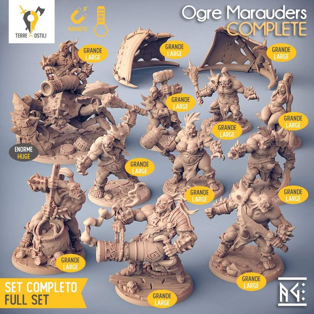 Set Miniature Clan Ogre predoni esercito squadra armata set bundle miniature per dungeons and dragons dnd