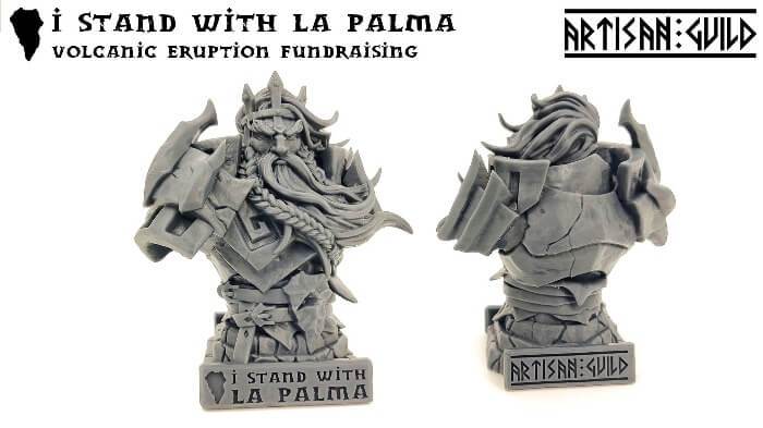 Busto Efesto gigante del fuoco fabbro busto resina alta qualità miniatura per dungeons and dragons dnd