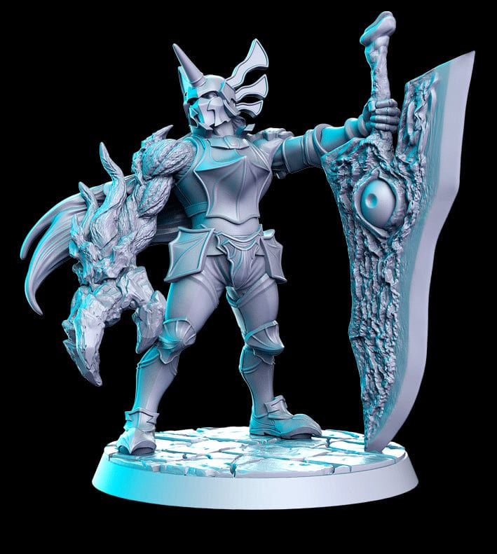 Miniatura Ephialtes guerriero cavaliere demoniaco spadone mutazione nightmare soulcalibur miniatura 3D resina per dungeons and dragons dnd