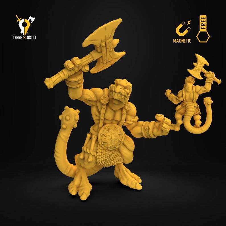 Miniatura Fimir lucertoloide monocolo heroquest miniatura per dungeons and dragons dnd