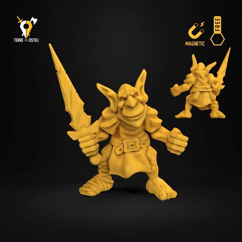 Miniatura Goblin guerriero pugnale heroquest miniatura per dungeons and dragons dnd