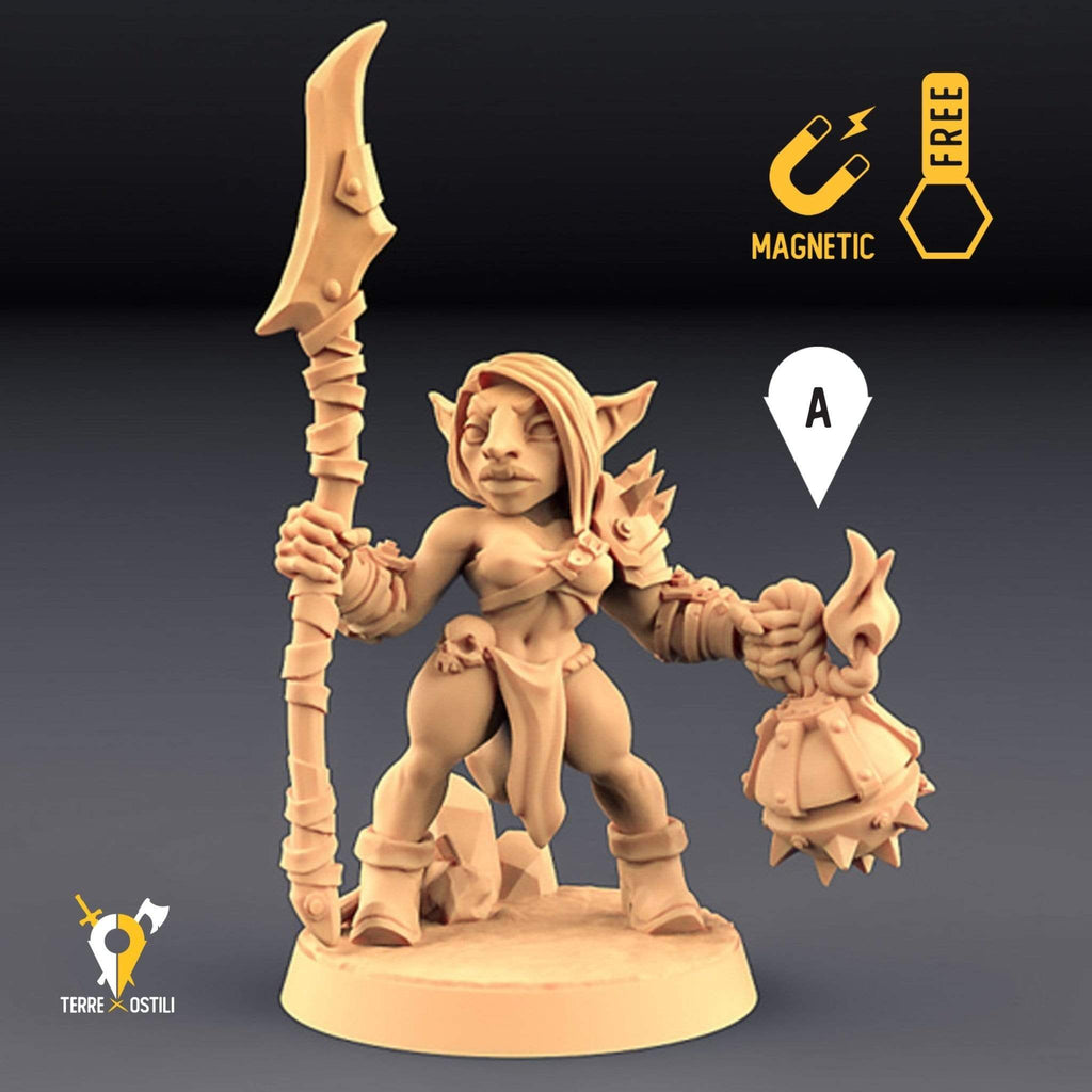 Miniatura Goblin guerriero umanoide miniatura 3D per dungeons and dragons dnd