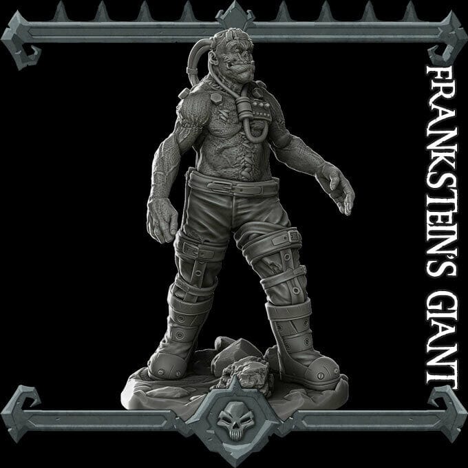 Miniatura Golem carne gigante Frankenstein zombie miniatura 3D resina per dungeons and dragons dnd