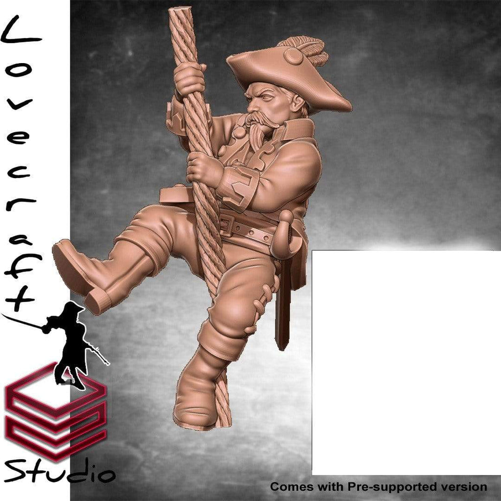Miniatura Henry umano marinaio guerriero pirata corsaro miniatura 3D resina per dungeons and dragons dnd