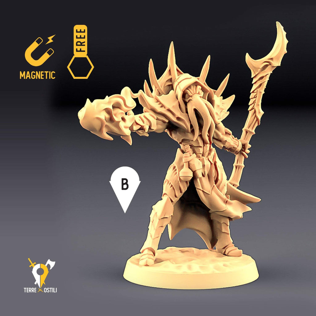 Miniatura Illithid Mind flayer guerriero umanoide miniatura 3D per dungeons and dragons dnd