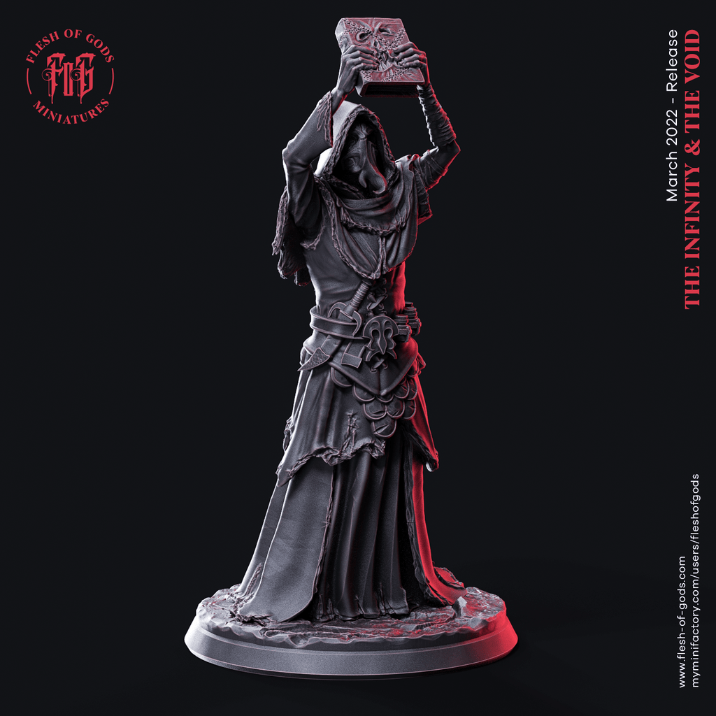 Miniatura Mind flayer cultista dell'antico necromante mago oscuro miniatura 3D resina per dungeons and dragons dnd