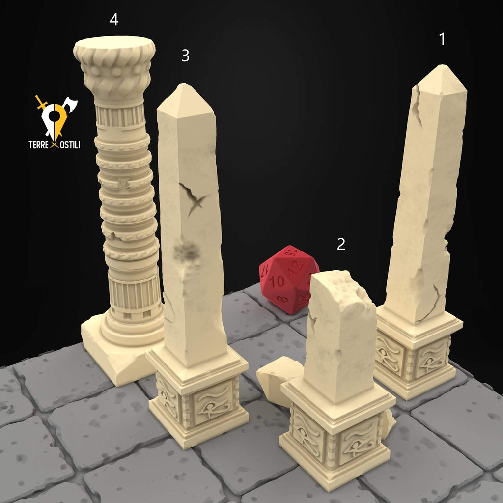 Scenico Obelischi colonna obiettivo bersaglio scenico per dungeons and dragons dnd