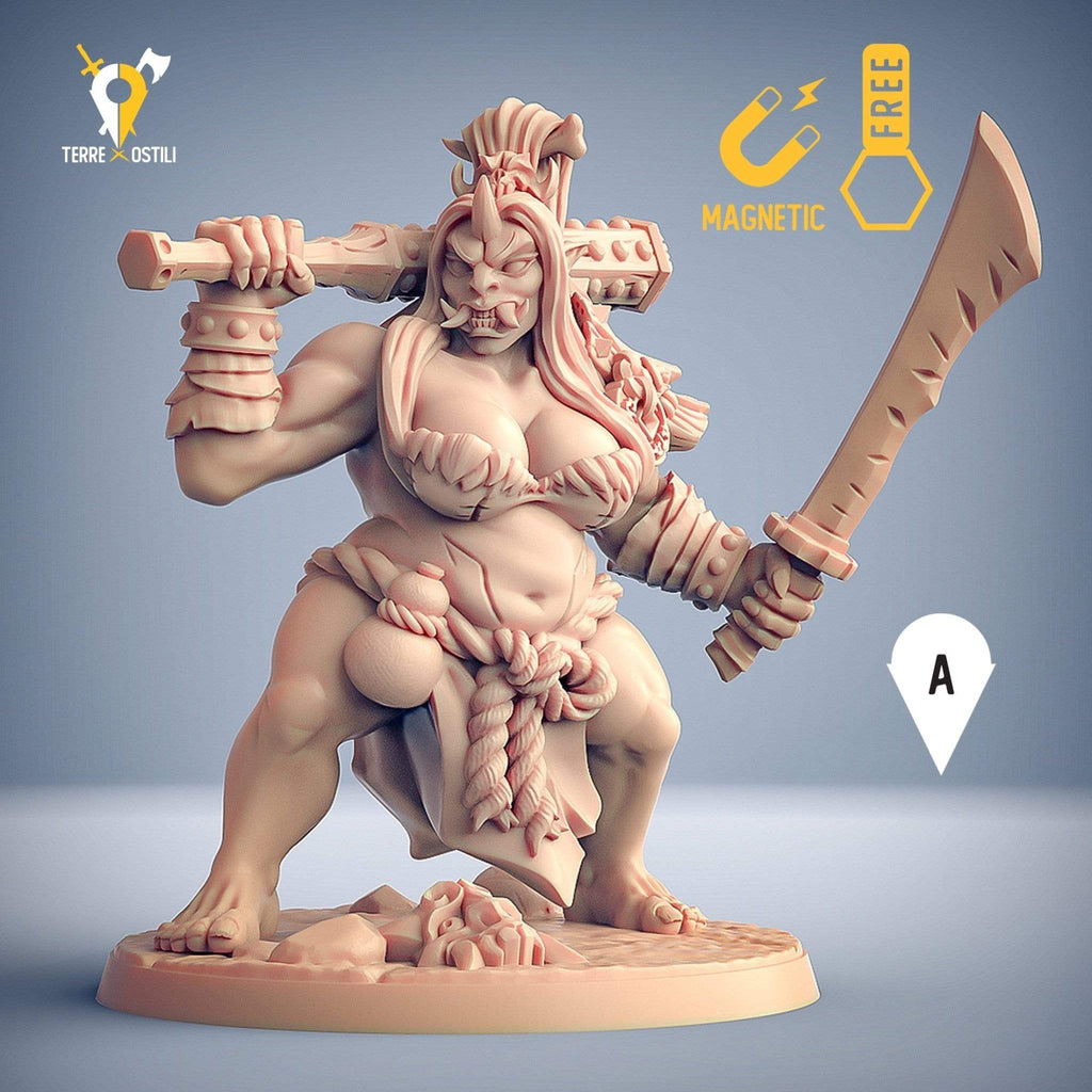 Miniatura Oni guerriero guardiano miniatura per dungeons and dragons dnd
