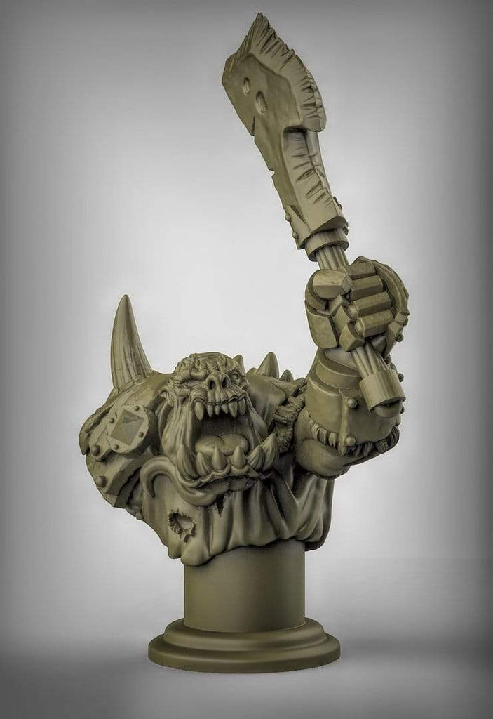 Busto Orco capo clan armato comandante busto resina alta qualità miniatura per dungeons and dragons dnd