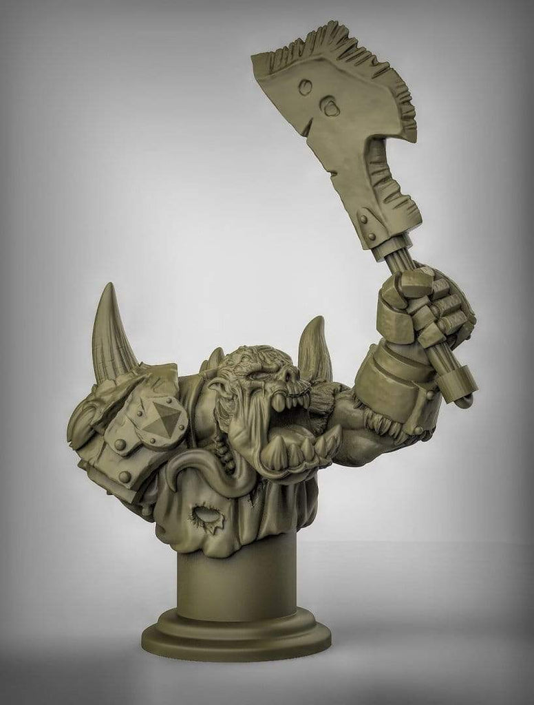 Busto Orco capo clan armato comandante busto resina alta qualità miniatura per dungeons and dragons dnd