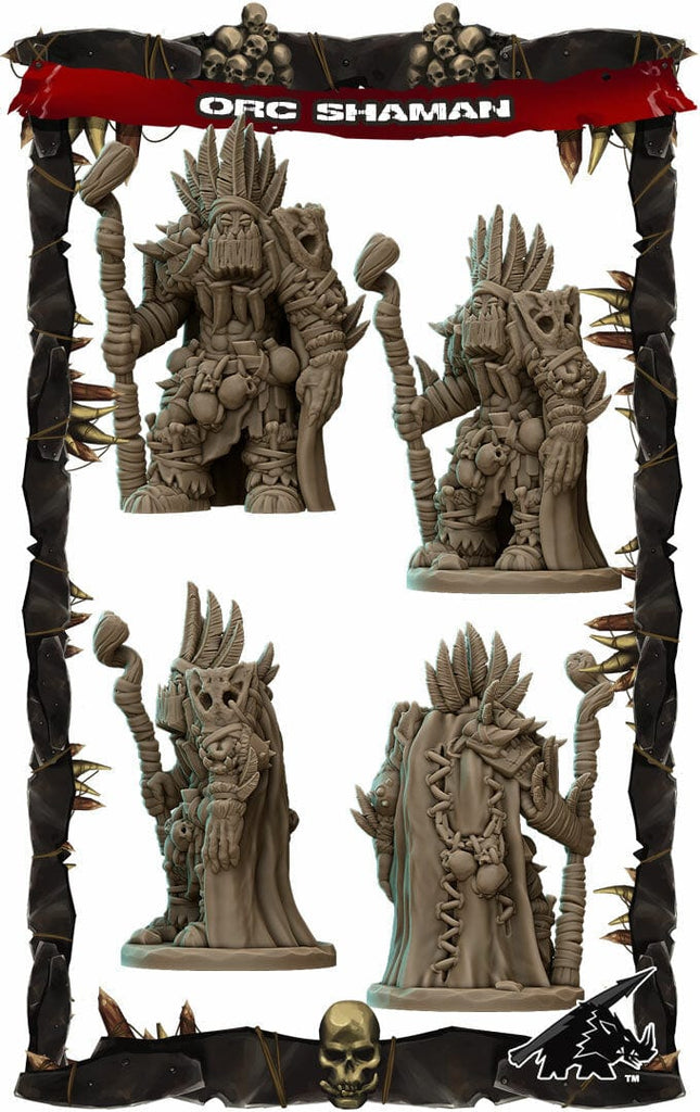 Miniatura Orco druido sciamano guardiano spiriti gigante miniatura 3d resina per dungeons and dragons dnd