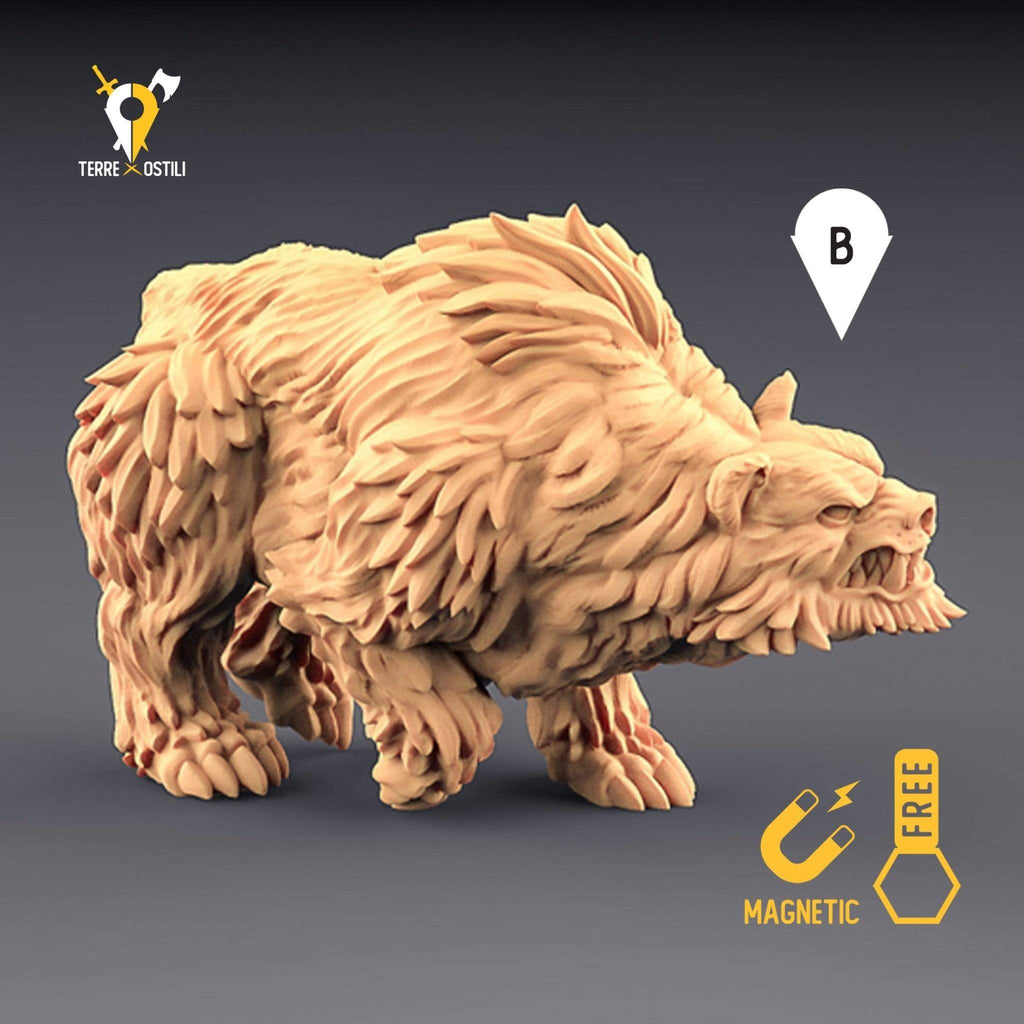 Miniatura Orso gigante bestia miniatura 3D per dungeons and dragons dnd