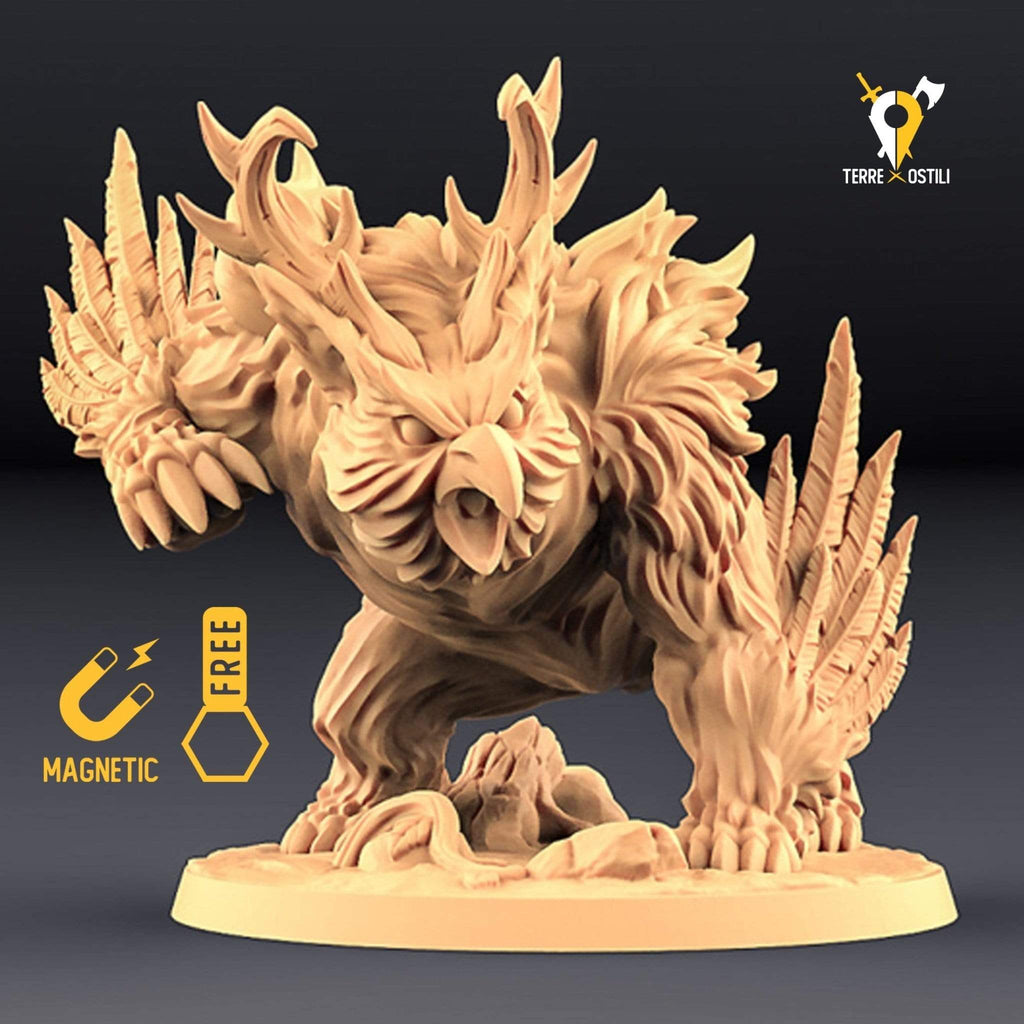 Miniatura Orsogufo orso mostruosità miniatura 3D per dungeons and dragons dnd