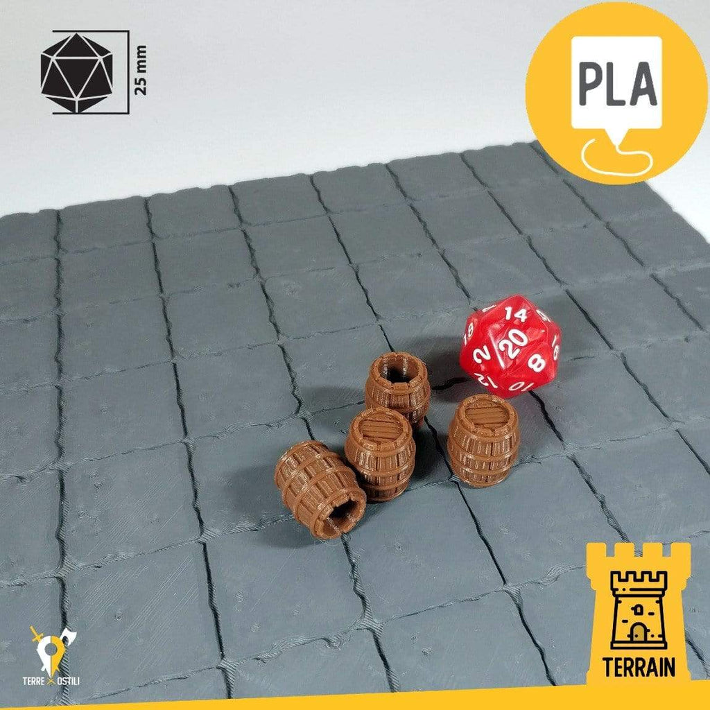 Scenico Piccolo barile - Set 4x | Dungeons and dragons scenici elementi | per dungeons and dragons dnd