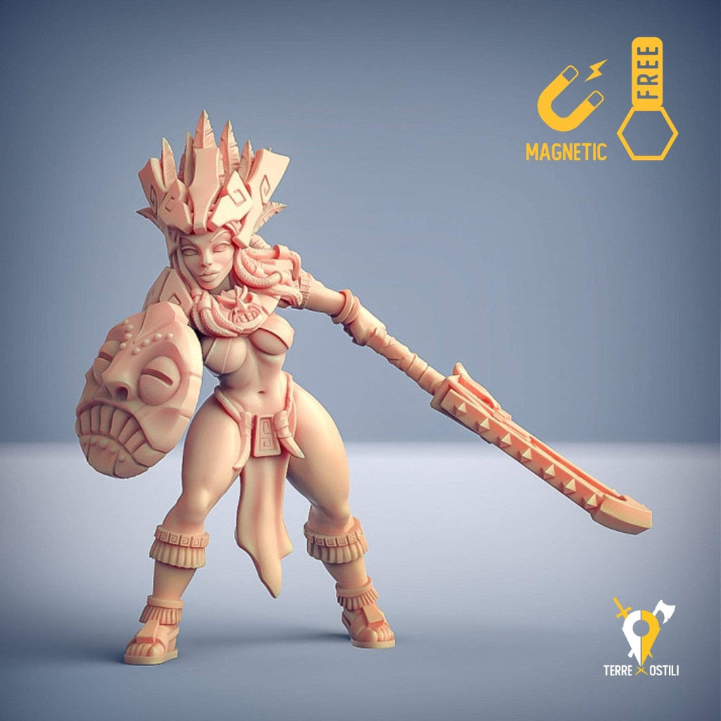 Miniatura Principessa umana inca druido guerriero miniatura per dungeons and dragons dnd