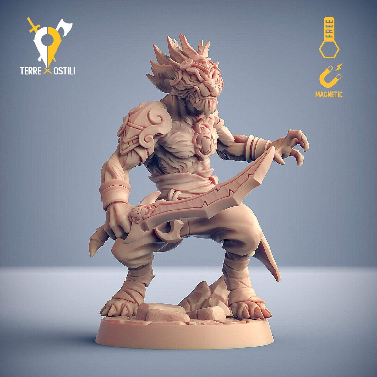 Rakshasa felinide nobile capo tigre uomo miniatura
